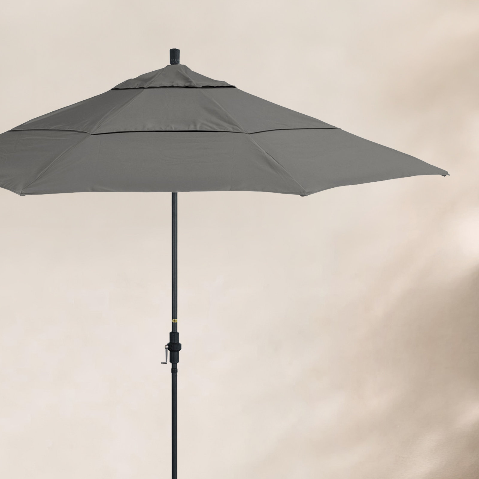 Broadmeade 11' Sunbrella® Umbrella, Bronze, Canvas Charcoal Sunbrella® Canvas