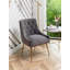 Chaise d'appoint en velours beige Baudel-1563904542