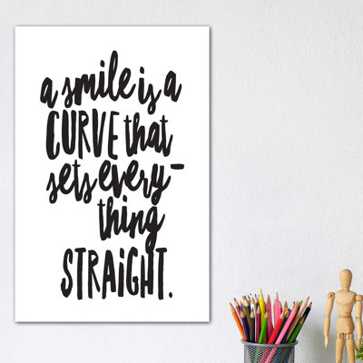 A Smile Is A Curve - Wrapped Canvas Print