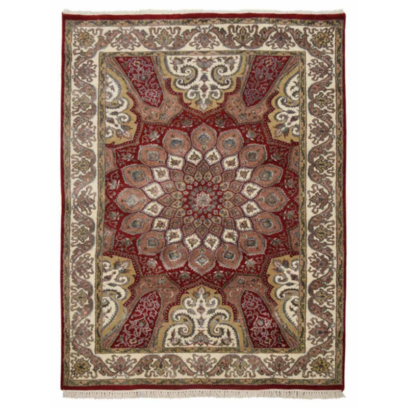 Tapis oriental en laine noué à la main Shephard, Rectangle 5 pi 4 po x 7 pi 10 po
