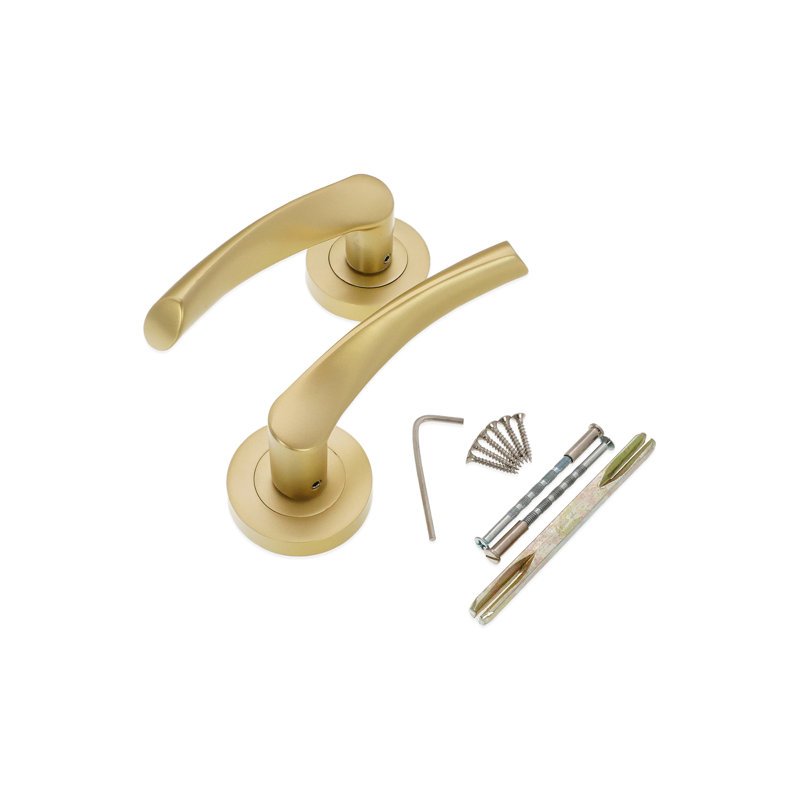 Mercury Lever Door Handle Satin Brass