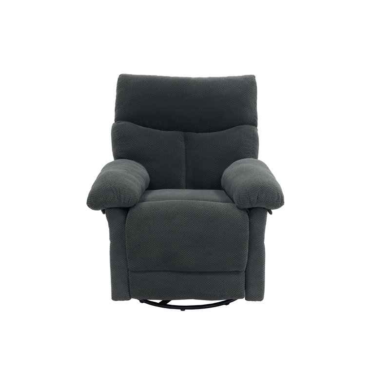 Fauteuil inclinable et pivotant Modern, Tissu vert foncé