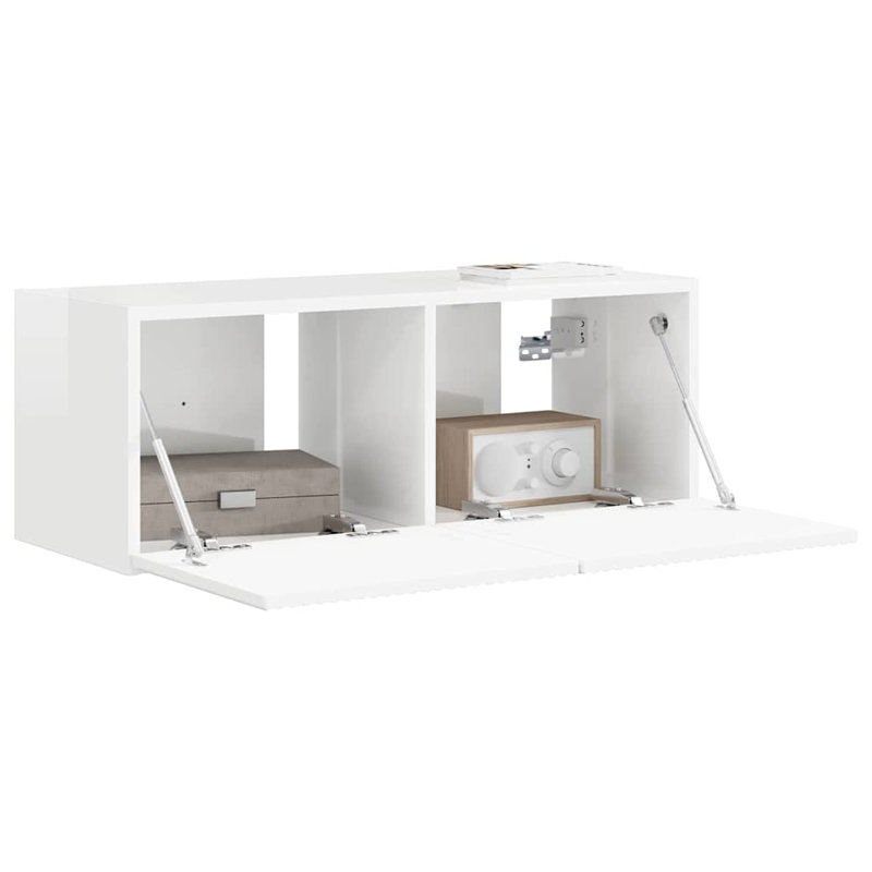 Unfinished TV Stand, Gloss White, 29.5cm H x 78.5cm L x 31cm W