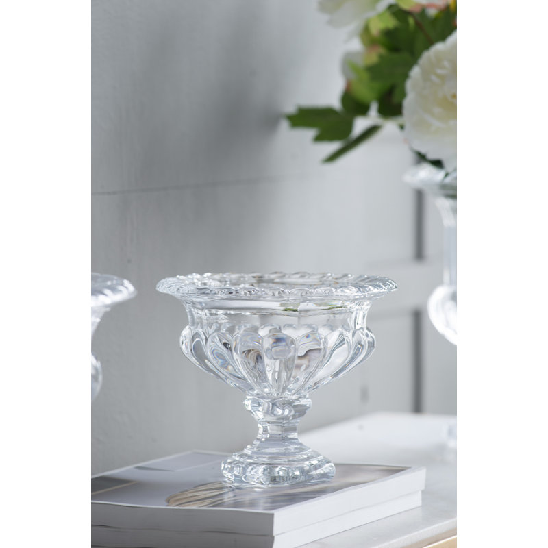 Bol décoratif en cristal, H 8 po x l 10 po x P 10 po