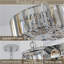 Lustre suspendu en cristal de 17 po