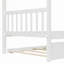 Lit simple en bois avec lit gigogne simple, blanc-918694697-918694695