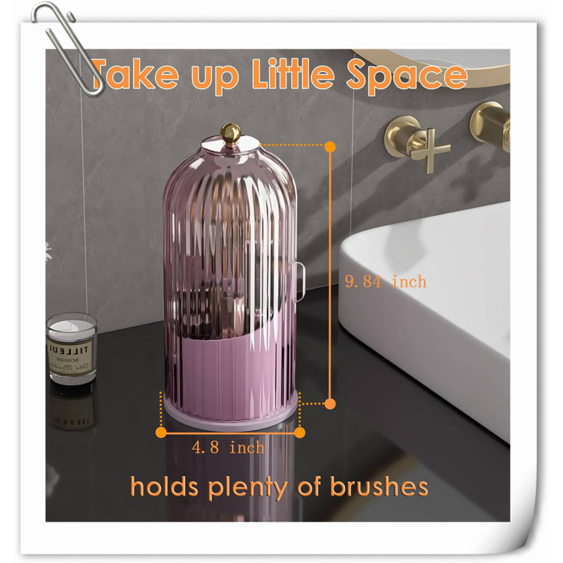 Aveyah Plastic Compartment Makeup Organiser, Purple