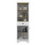 Armoire à linge St. Clair, deux tablettes intérieures, deux tablettes ouvertes, une porte-594087603