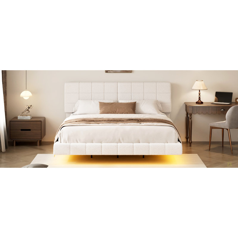 Lit flottant avec lumière Boucle, très grand, Très grand lit