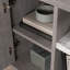 Table de chevet, finition brune