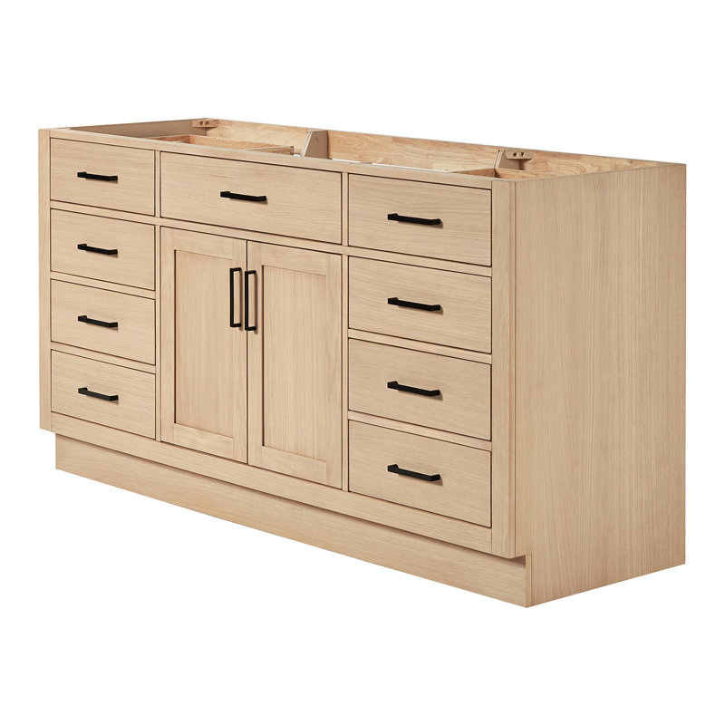 Hepburn 66 Single Bathroom Vanity Base Only, Oak