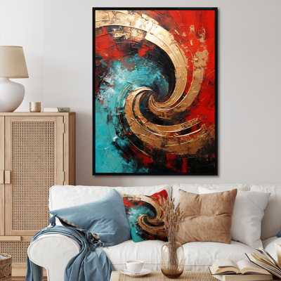 «Red Blue Majestic Motion Spiral III» sur toile