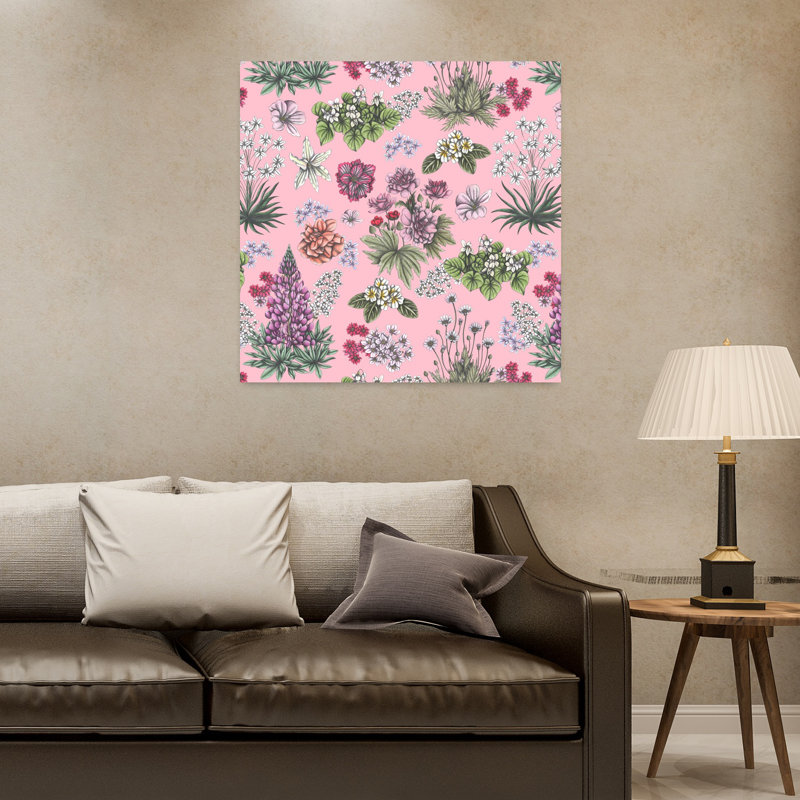 Art contemporain Art floral printanier, H 32 po x l 32 po