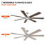 Ventilateur de plafond 72 "à 7 pales 72" sans lumières avec télécommande-973415076
