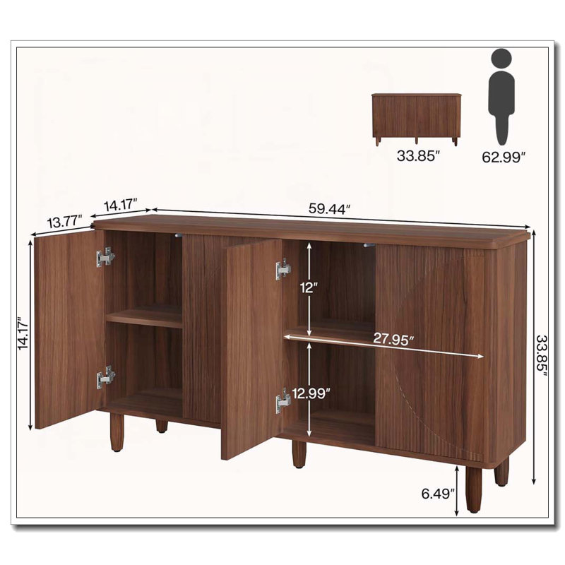 Buffet 4 portes avec rangement