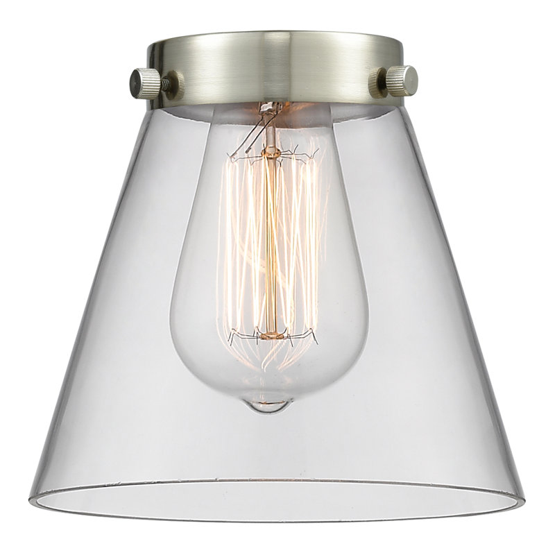 Mini-luminaire suspendu à 2 lumières en forme de cône 1 lumière Nouveau - ampoule non incluse, Clair, Cuivre antique