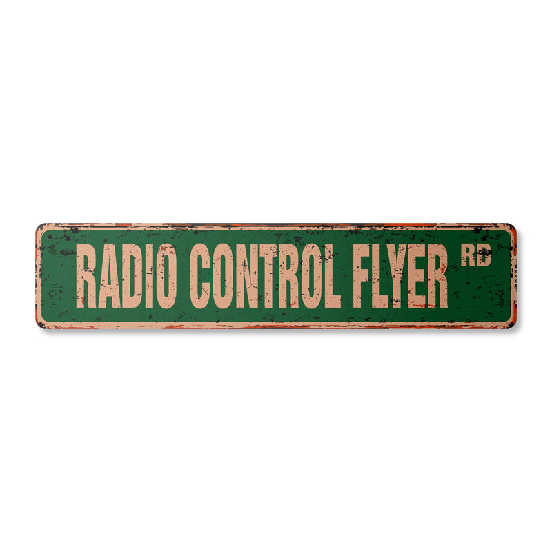 Radio Control Flyer Street Sign Heavy Duty Plastic 4" X 18"