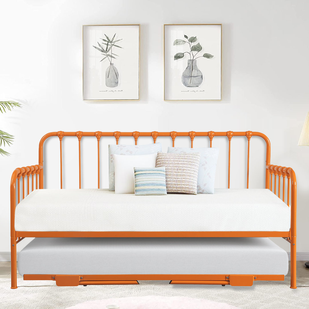 Czerska Modern And Simple Metal Twin Daybed With Trundle Bed August Grove® 