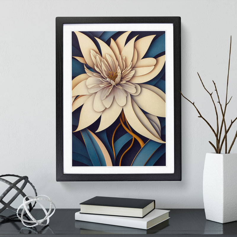 A Favourable Flower - Single Picture Frame Painting, Black Framed, 34cm H x 25cm W x 2cm D