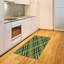 Tapis décoratif à haute densité en fibres de polyester à carreaux-42030861