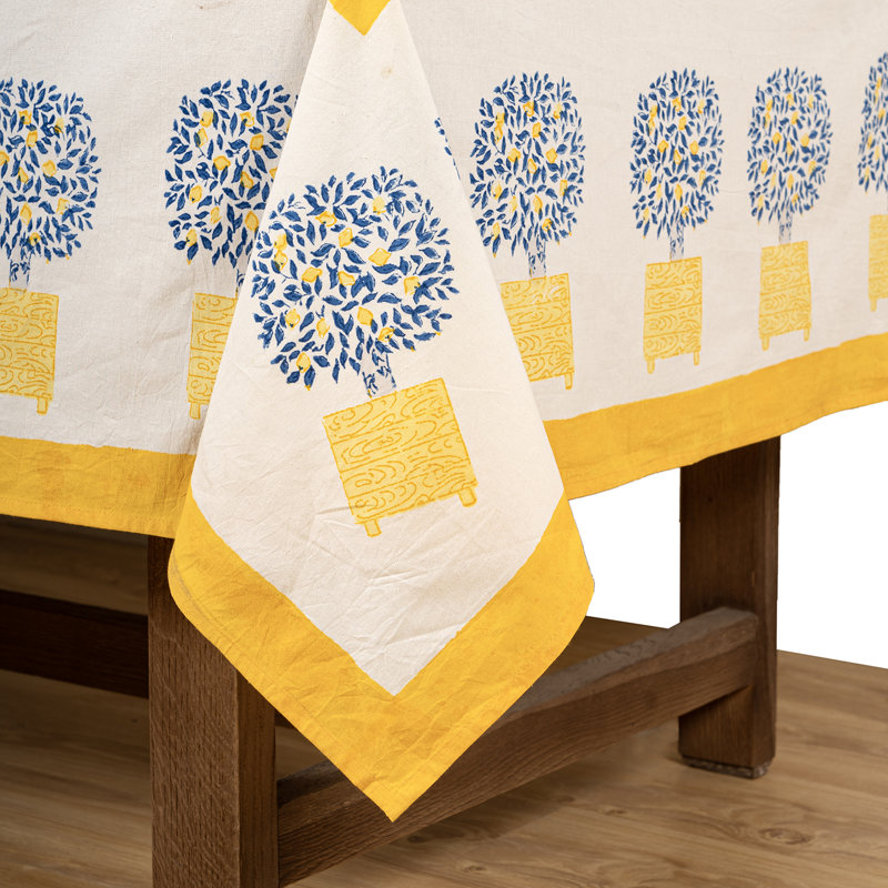 Lemon Tree Tablecloth, 59" W x 86" L