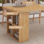 Bureau rectangulaire brun en bois massif-419540117