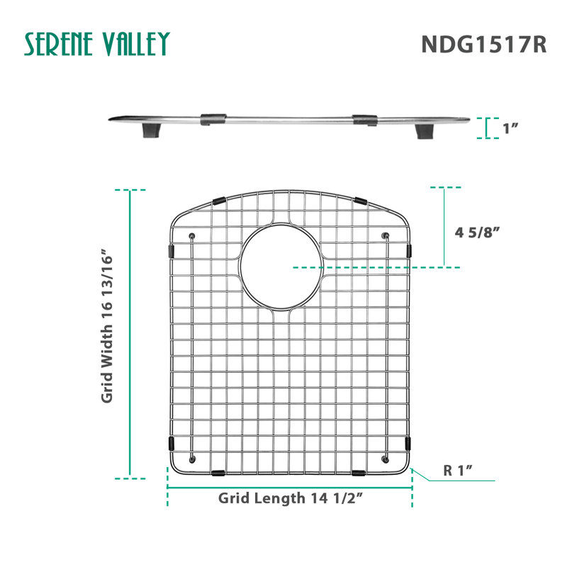14.49-in x 16.81-in Rear Drain Heavy-Duty Stainless Steel Sink Protector