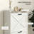 Slim Shoe Cabinet For Entryway, Farmhouse Hidden Shoe Storage Cabinet With 2 Flip Drawers And Adjustable Shelves For 8 Pairs Of Shoes, Distressed
