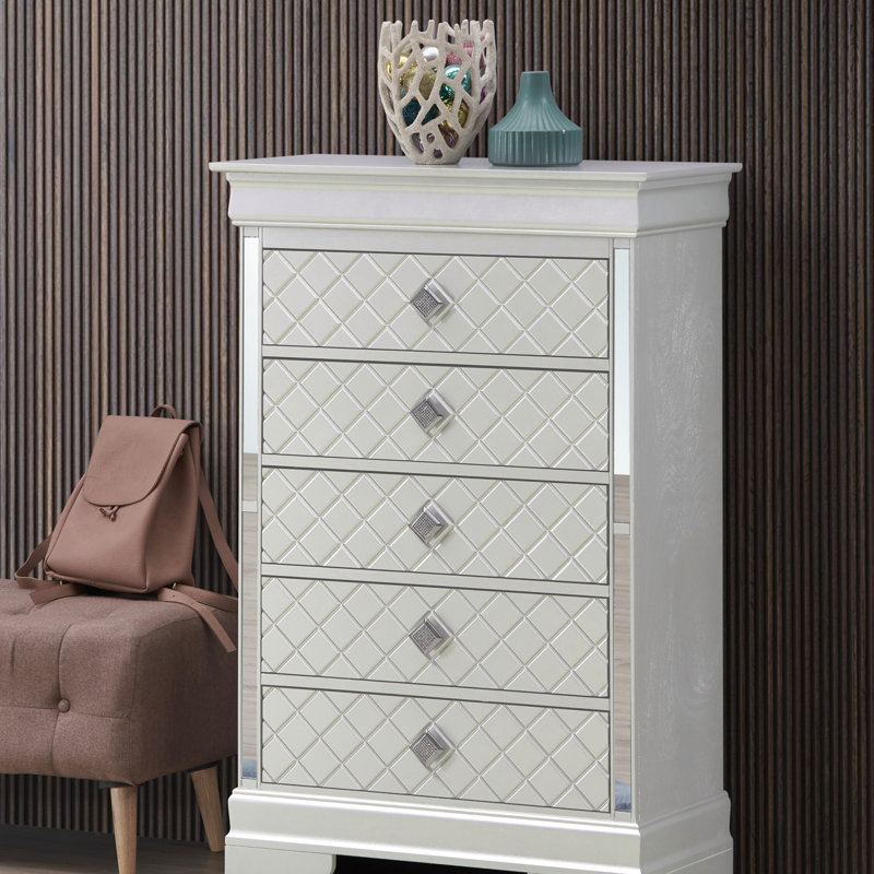 Commode en bois de style traditionnel Verona G6702-CH (commode), Champagne