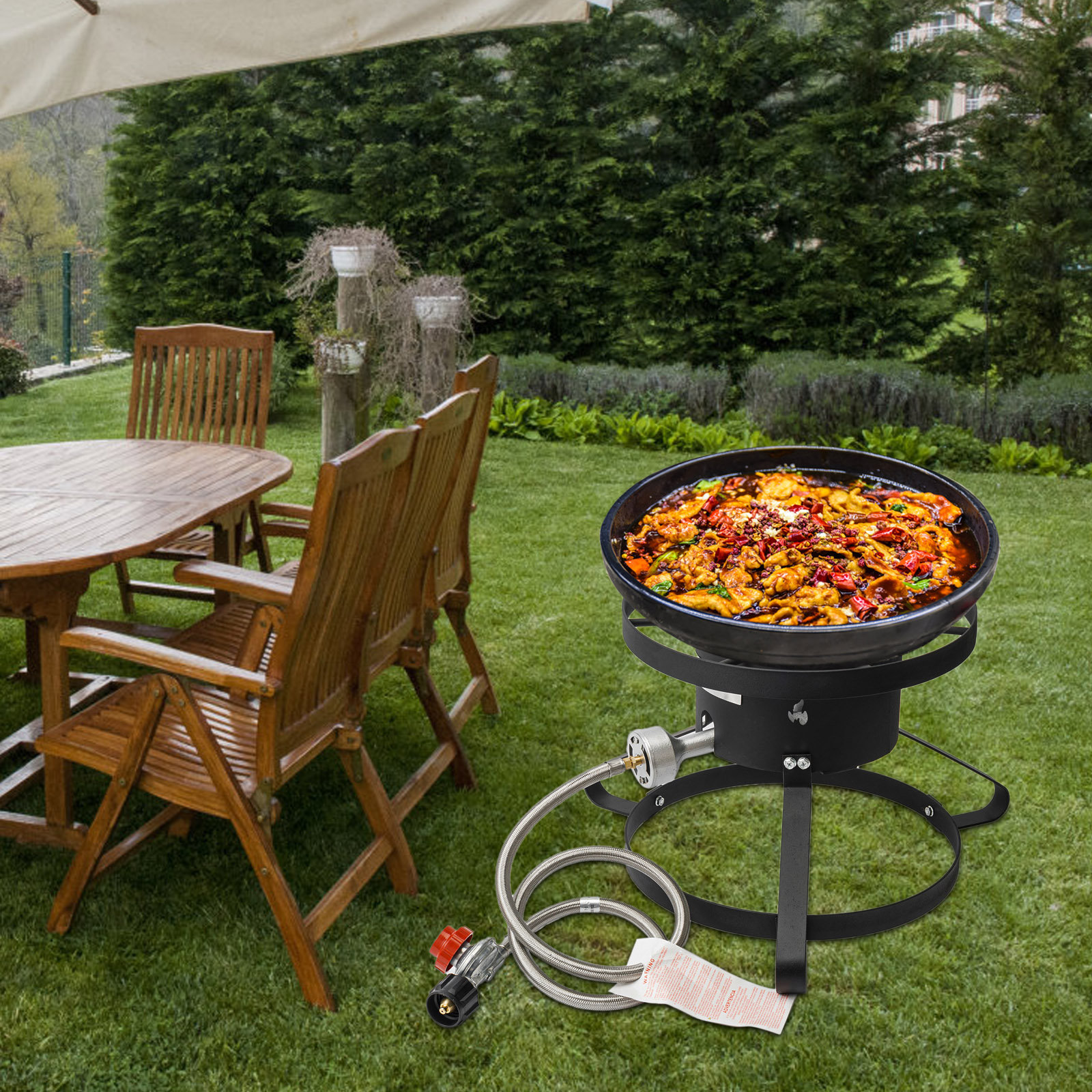 Vivicreate Single Burner High Pressure Propane Outdoor Wok & Reviews ...