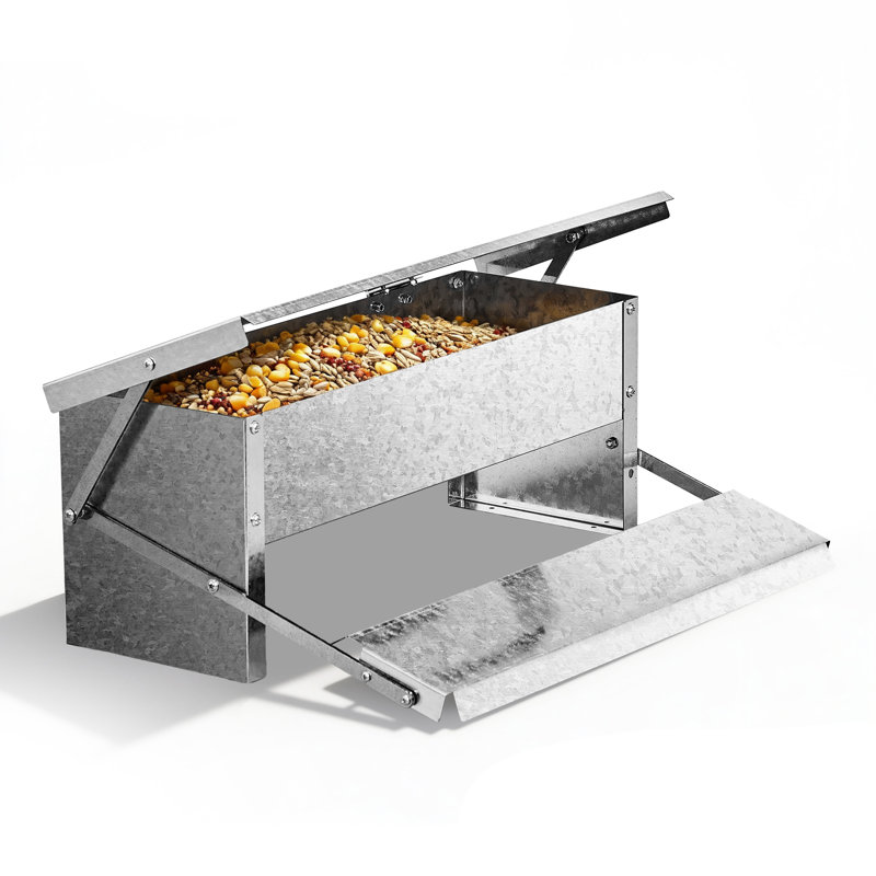 7.9'' Silver Chicken Feeder Rodent Proof