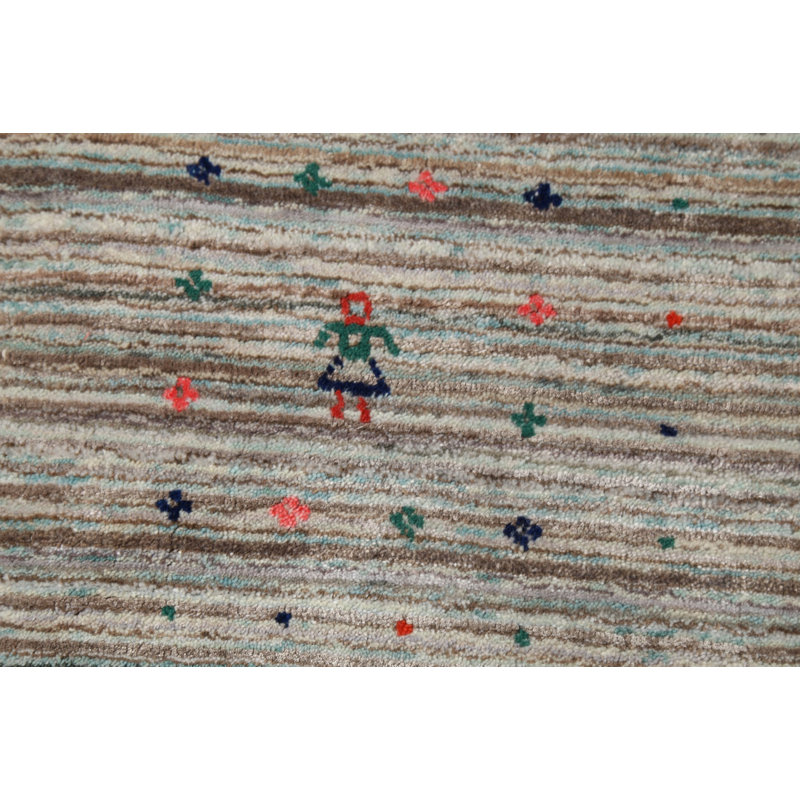Tapis indien rayé Gabbeh 9