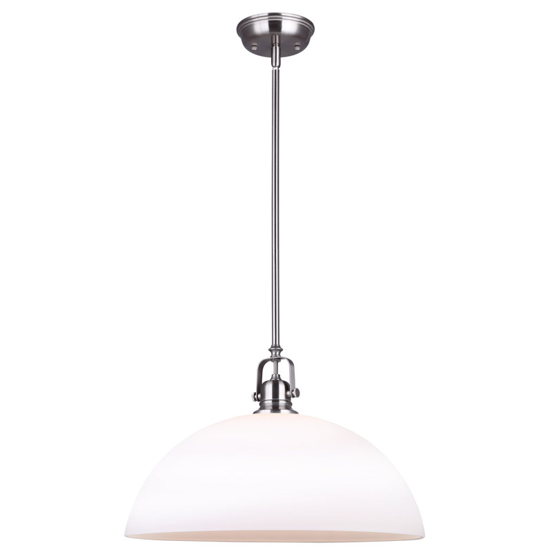 Abernathy 1 - Light Single Pendant, 59.25" H x 7" W , Brushed Nickel