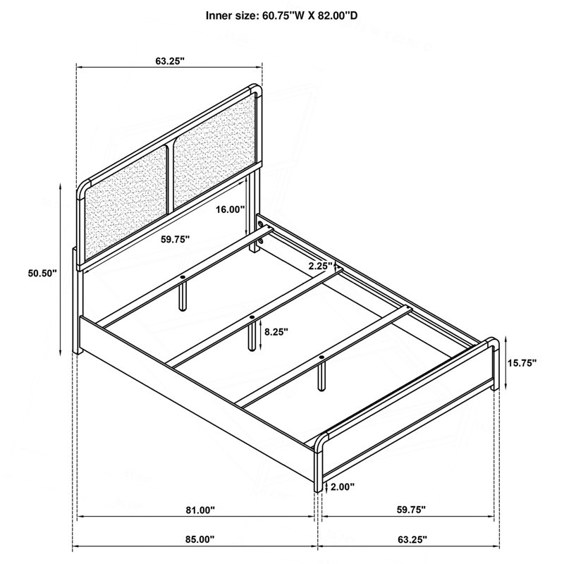 Black Upholstered Queen Bed