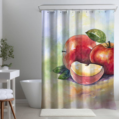 Shower Curtain GA70 – Polyester Shower Curtain, Dye Sublimation Print, 71" W × 74" L