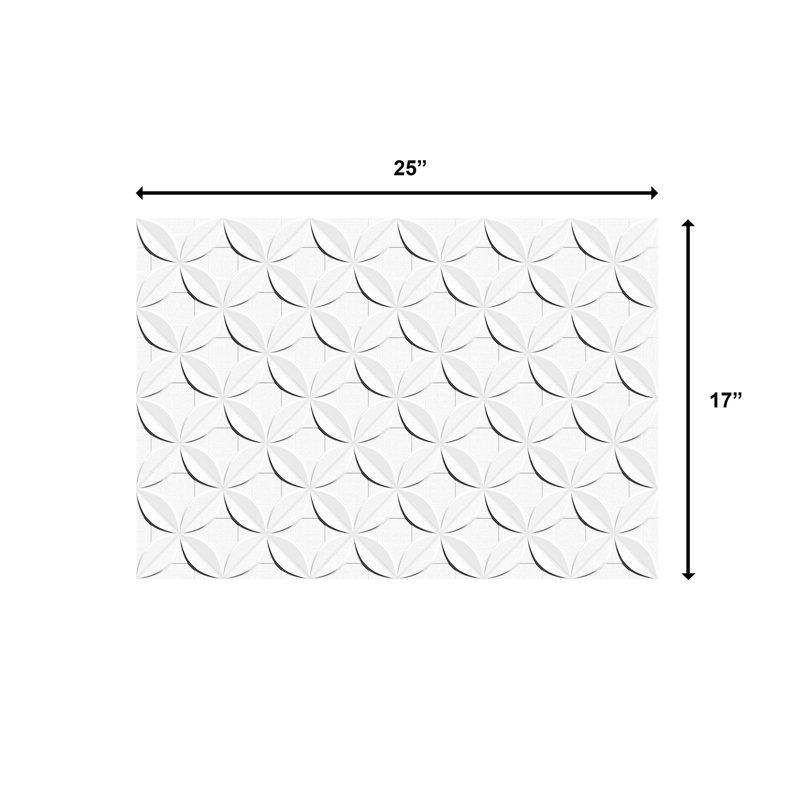 Dalia 17" x 25" 3D Textured Wall Tile