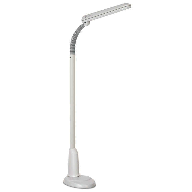 OttLite Standing Floor Lamp Adjustable Neck, Craft Plus, 24wLamp for Bright Natural Daylight