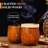 4 Pcs Charred Wooden Whiskey Glasses