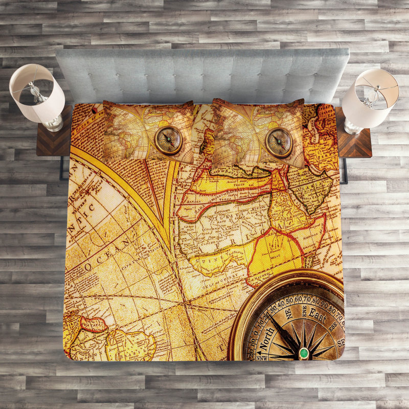 Eclectic Polyester Coverlet, King Bedspread + 2 Shams