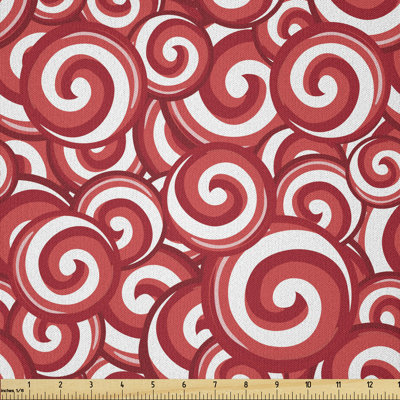 Festive Spiral Doodles Fabric