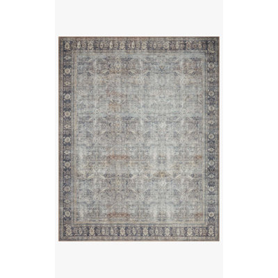 Tapis oriental gris / bleu Vache