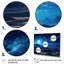 «Blue Nocturnal Desert Dunes I - Desert», art mural 4 pièces-323121864
