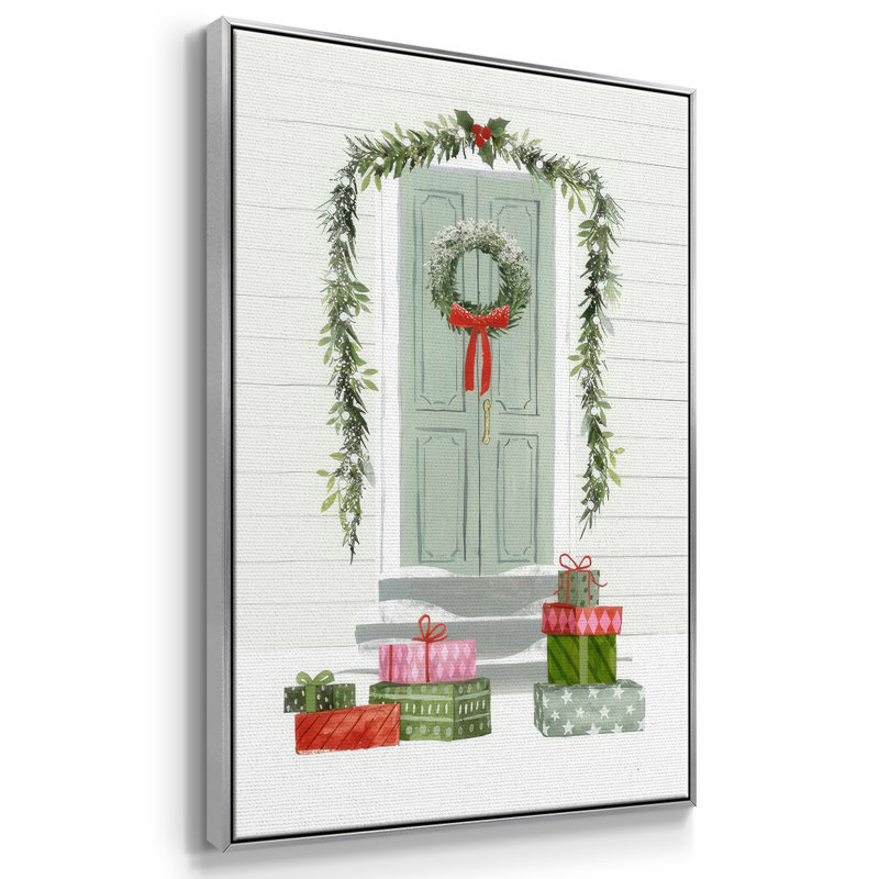 Porte d'entrée festive, collection B, Gris, H 25 po x l 17 po x P 1,5 po