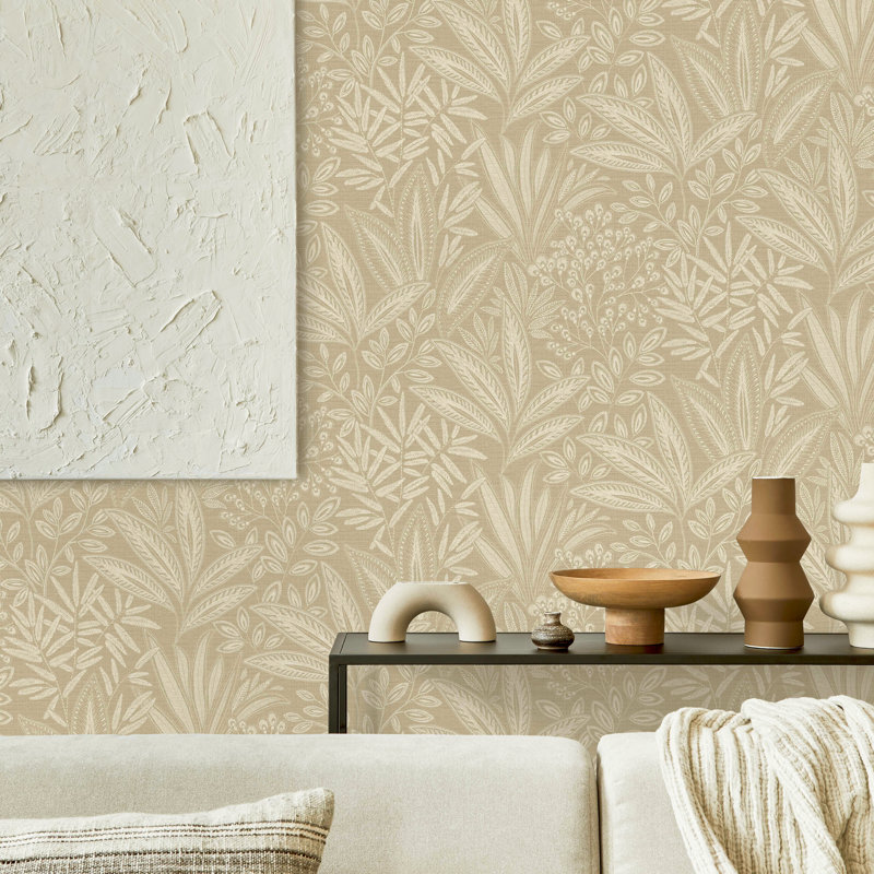 Cliffo 10.5m x 52cm Textured Non-Pasted Wallpaper Roll, Cream