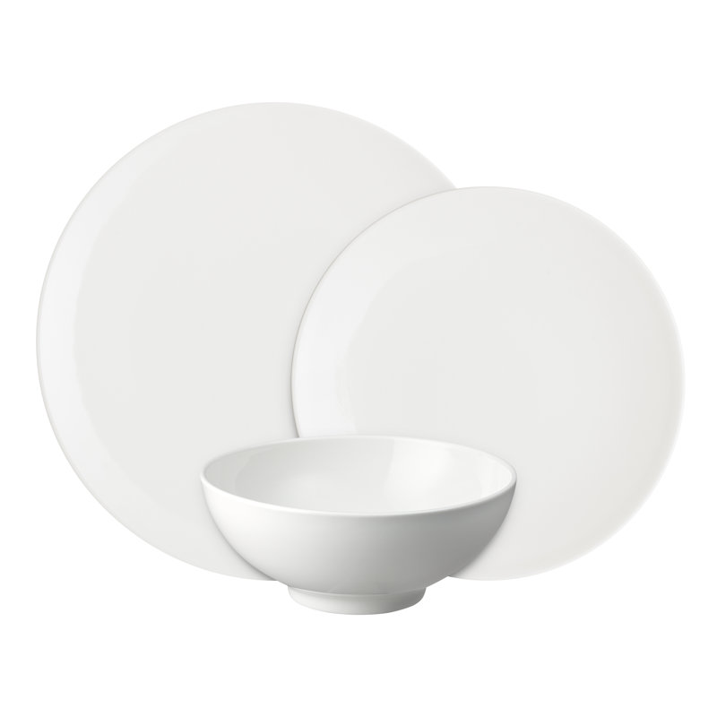 Denby Porcelain Porcelain Classic White China Dinnerware - Set of 12