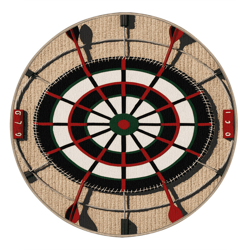  Tapis lavable pour fléchettes, Rond 5 pi