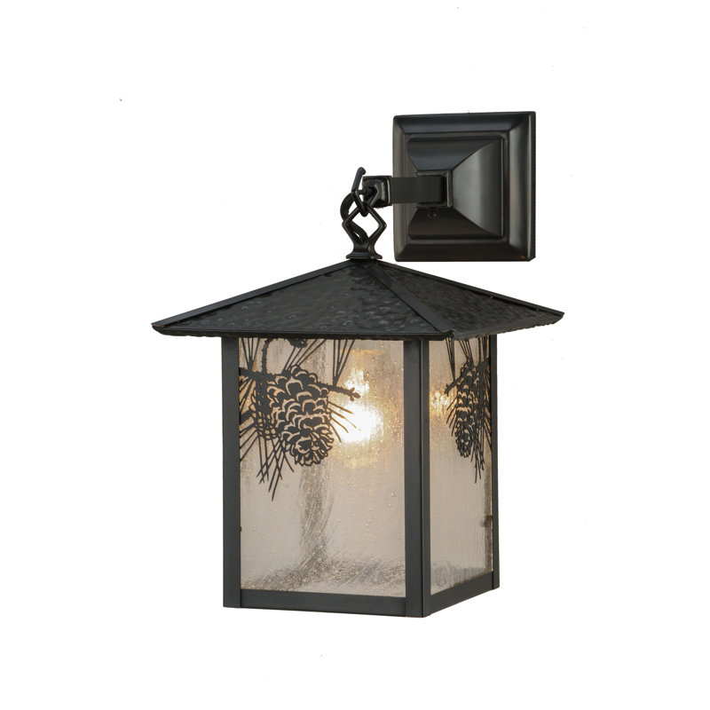 Rustic Lodge Solid Brass Armed Sconce