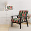 Fauteuil d'appoint Mid-Century rembourré en velours Retro Abstract Drops-135416772-122510906