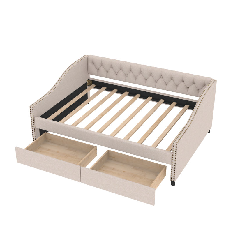 Audy Upholstered Daybed, Beige