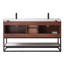 Ensemble de meuble-lavabo double autoportant Mahon-440350617-440307555